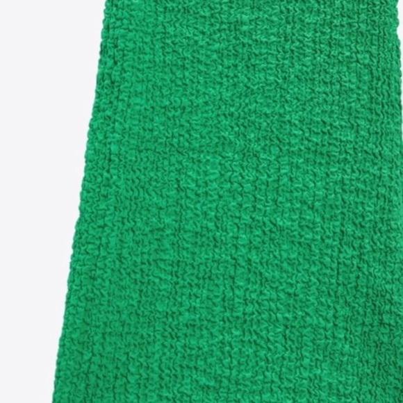 Zara Green Textured Women's Top - Picture 8 of 9